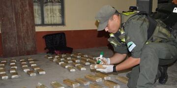 60 kilos de marihuana fueron hallados en tres valijas