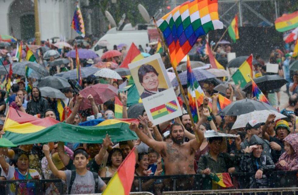 Marcha y festival a favor de Evo Morales en Plaza de Mayo