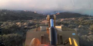 Incendio en Camarones (Foto: ADN Sur)\u002E