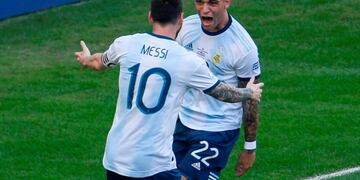 Lautaro Martínez vuelve a estar cerca de Barcelona: cómo le fue cuando jugó con Lionel Messi\u002E (AFP)