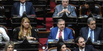 Diputados de Hacemos Coalición Federal negocian con la UCR por la "ley ómnibus" (Foto: Federico López Claro)