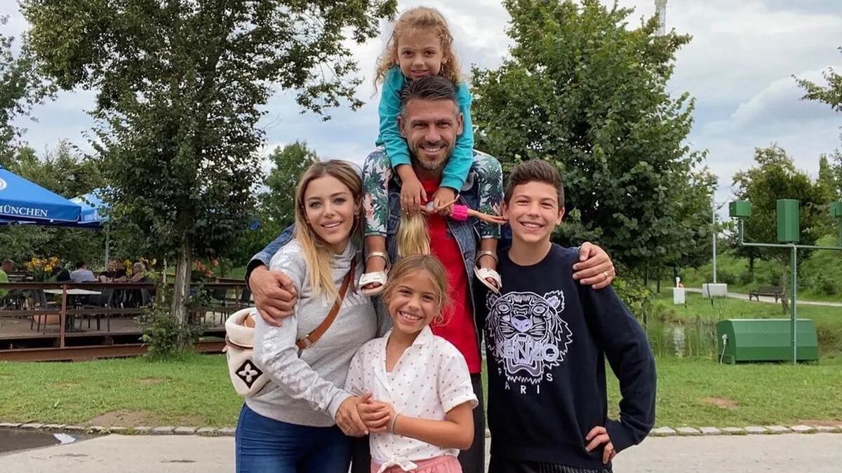 Evangelina Anderson, Martín Demichelis y los hijos que tienen en común.
