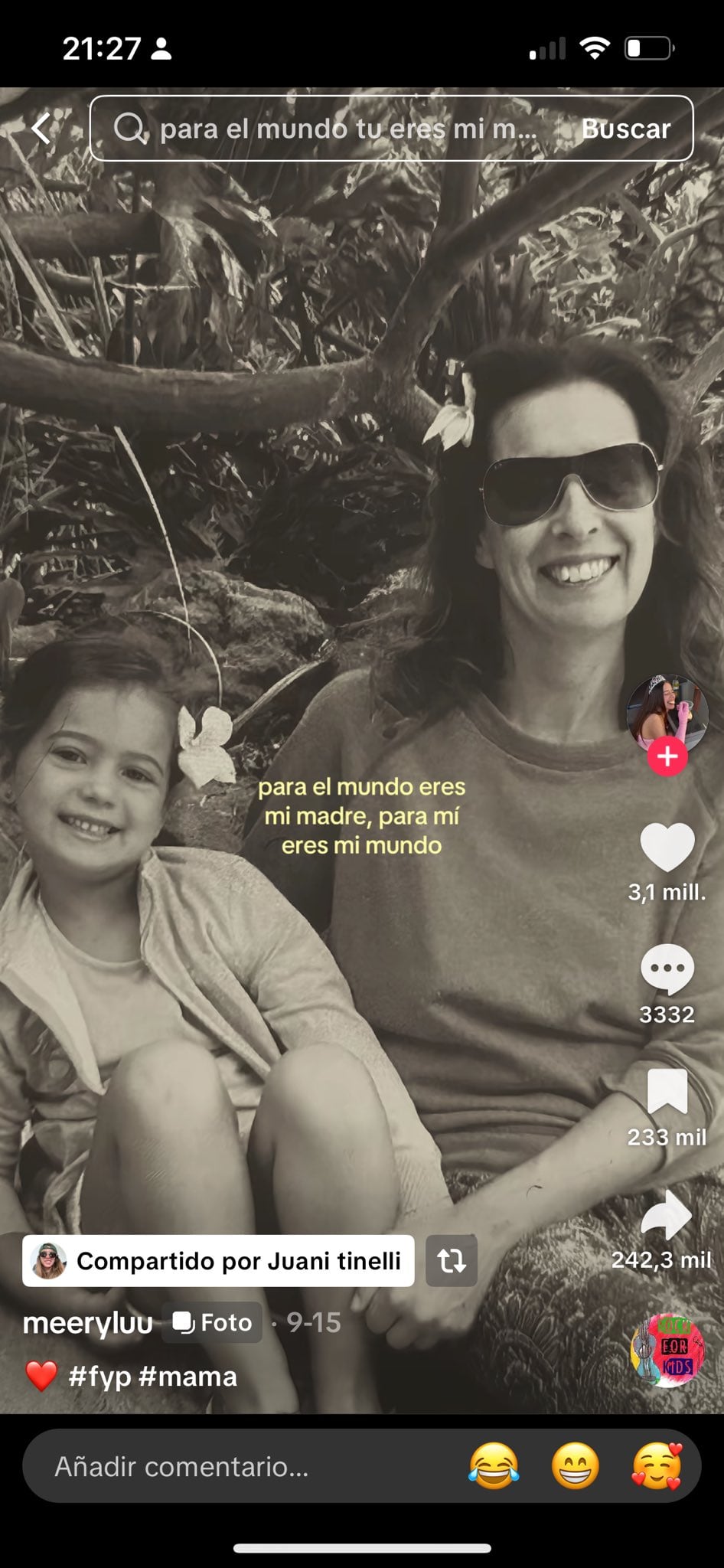 La publicación de Juanita Tinelli contra su papá