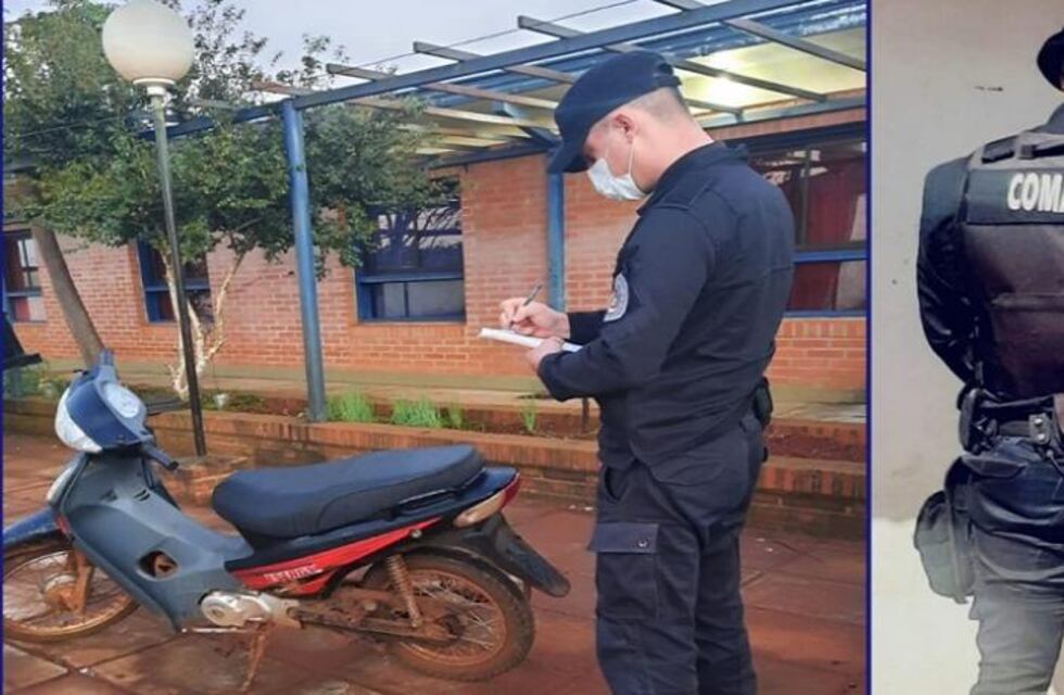 Terminó detenido por circular en una motocicleta robada