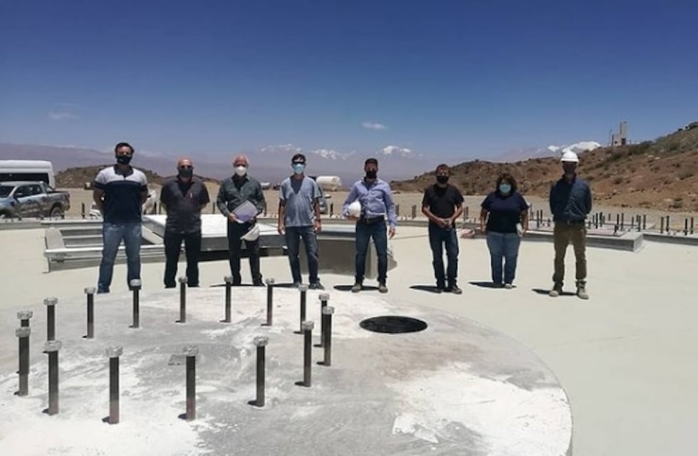 Finalizó la construcción de la base del radiotelescopio en Calingasta