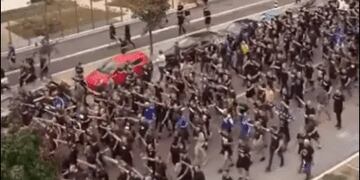 Repudiable momento en Milán.