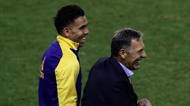 Carlos Tevez y Miguel Ángel Russo