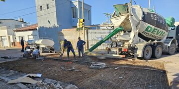 Finalizaron las obras de reparación de pavimento en Alvear y Libertad.