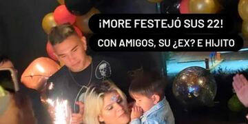Morena Rial junto a su hijo y su expareja Facundo Ambrosioni.