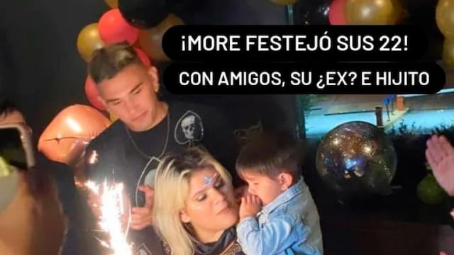 Morena Rial junto a su hijo y su expareja Facundo Ambrosioni.