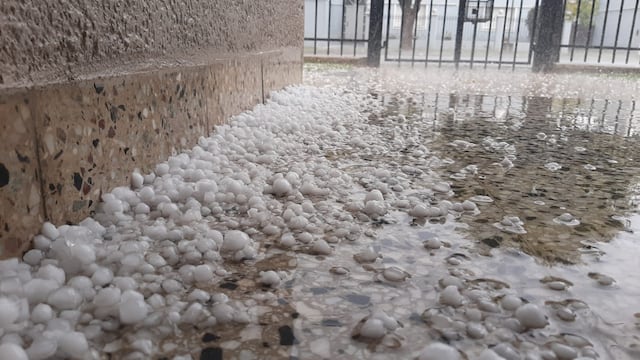 Tormenta con granizo en varias localidades de Córdoba.