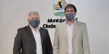 Gustavo Benedetti intendente y Javier Novara Coord. Gabinete Arroyito