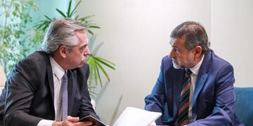 Carlos Caserio y Alberto Fernández reunidos\u002E