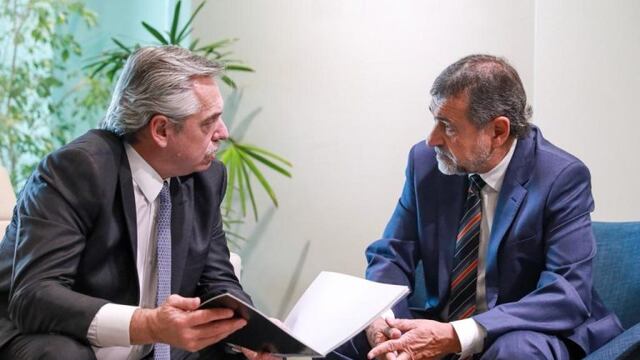 Carlos Caserio y Alberto Fernández reunidos\u002E