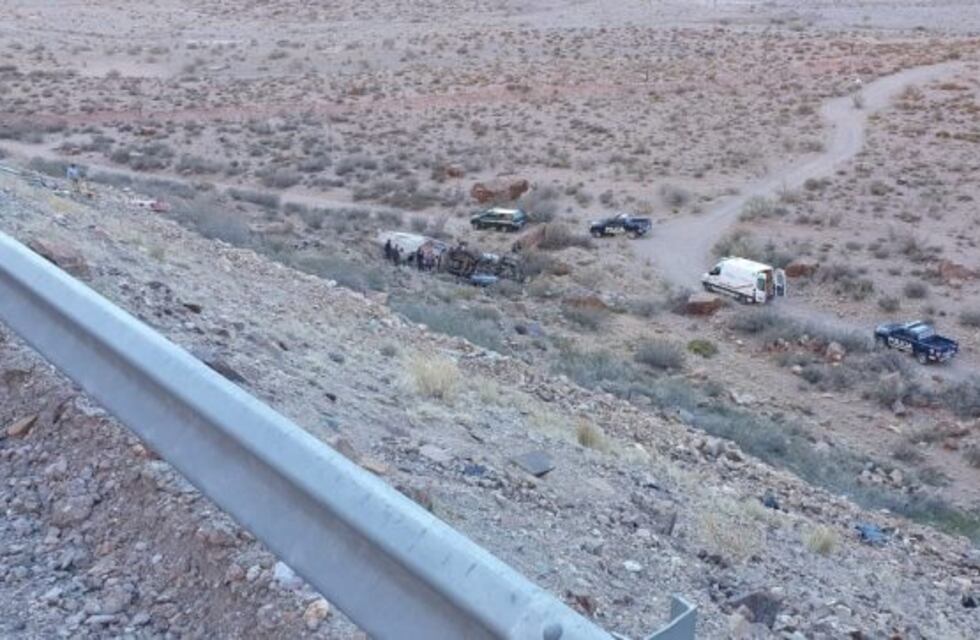 Desbarrancó un camión en Mendoza y el conductor resultó herido