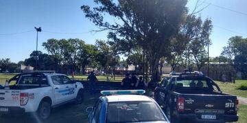 Intervinieron en un partido de fútbol: 100 participantes