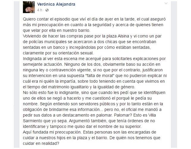 Policía Morón separa mujeres