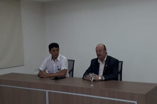 Rector de la Universidad Nacional de Formosa (UNaF), Esp\u002E Augusto Parmetler con su par titular de la Universidad Nacional de Pilar de la República del Paraguay, Dr\u002E Víctor Ríos Ojeda