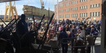 Levantaron la toma del Astillero Río Santiago\u002E