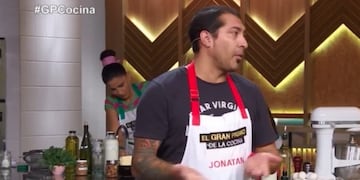 "El gran premio de la cocina": en plena pandemia de coronavirus, Jonatan sopló arriba de la bandeja y el jurado decidió no probar el postre