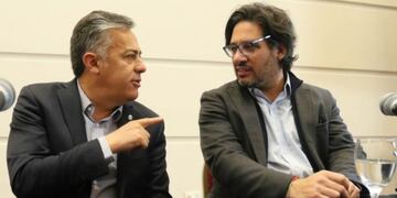 Alfredo Cornejo, gobernador de Mendoza y el ministro de Justicia de la Nación, Germán Garavano\u002E
