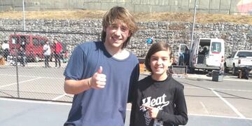 Antonella Copetti, la cordobesita de 11 años que grabó el comercial con Paulo Londra en la Terminal de Ómnibus\u002E (Gentileza familia Copetti)