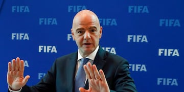 Gianni Infantino llegó al país para ver la Superfinal de la Copa Libertadores\u002E Foto: REUTERS\u002E
