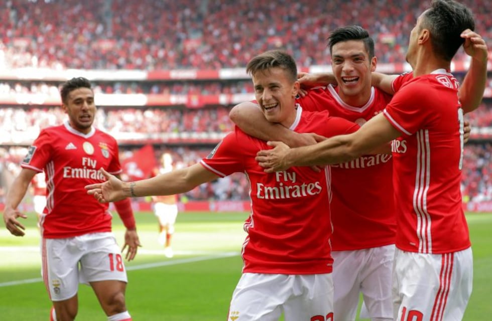 Franco Cervi abrió el camino para la goleada de Benfica y salió campeón en Portugal