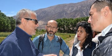 Abud Robles y gabinete, en Humahuaca