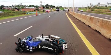 Un motociclista falleció al chocar en el Acceso Sur de Posadas\u002E (MisionesOnline)