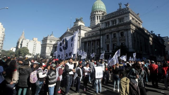 Se espera una masiva participación de movimientos sindicales frente al Congreso. Foto: Archivo