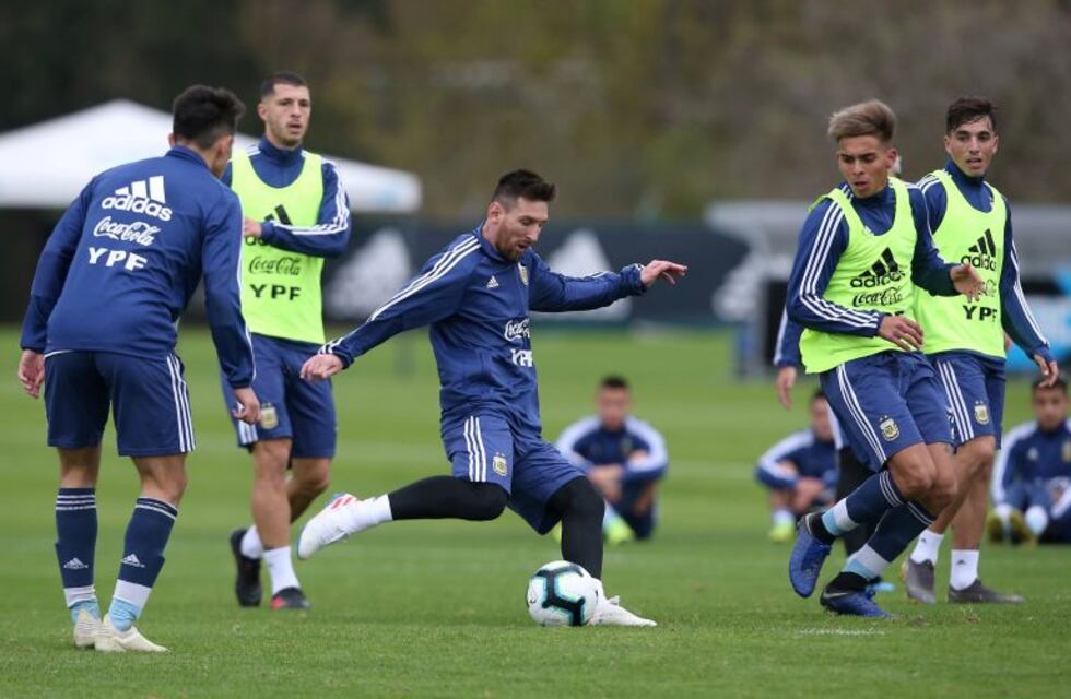 Lionel Messi estuvo encendido en la práctica de la Selección