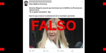 Es falso que Magario dijo que terminará con el SAME en la Provincia porque es \