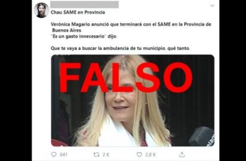 Es falso que Magario dijo que terminará con el SAME en la Provincia porque es "un gasto innecesario"