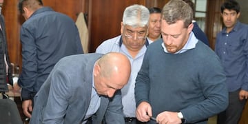 José Llugdar se mostró conforme con lo acordado\u002E