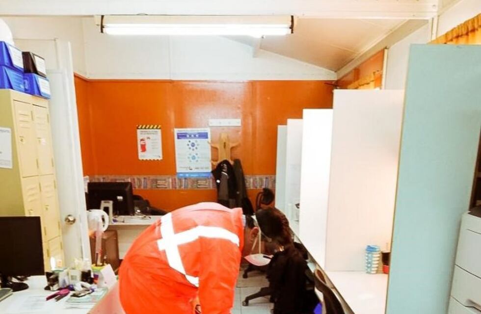 Desinfección en oficinas del Ministerio de Trabajo y Empleo