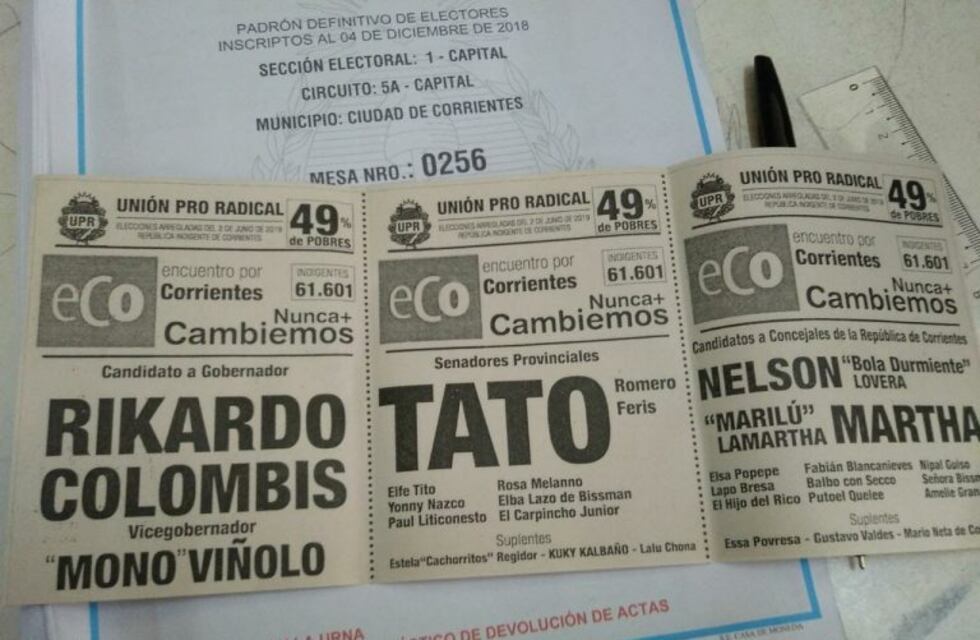 Aparición de boleta trucha en Corrientes Capital