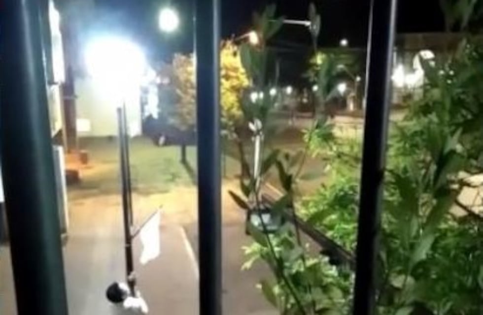 Vándalos se robaron las banderas que adornaban un supermercado