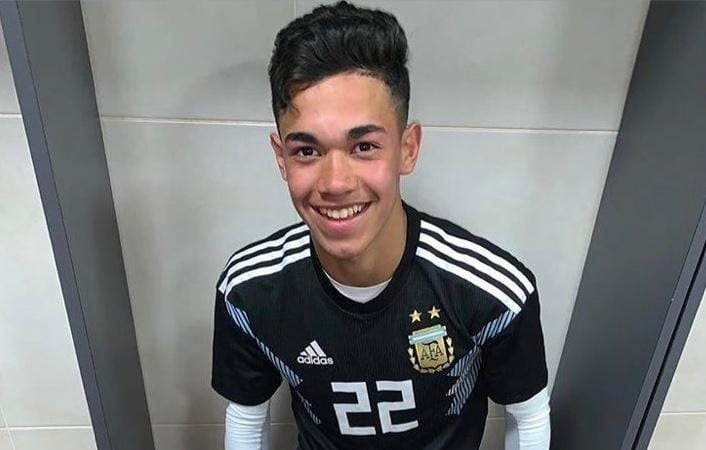 Juan Gauto, en 2020, en la Sub 17. 