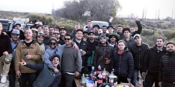 Mega juntada ilegal en una finca en San Rafael