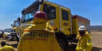 Llegaron a La Cumbre los brigadistas desde la Nación