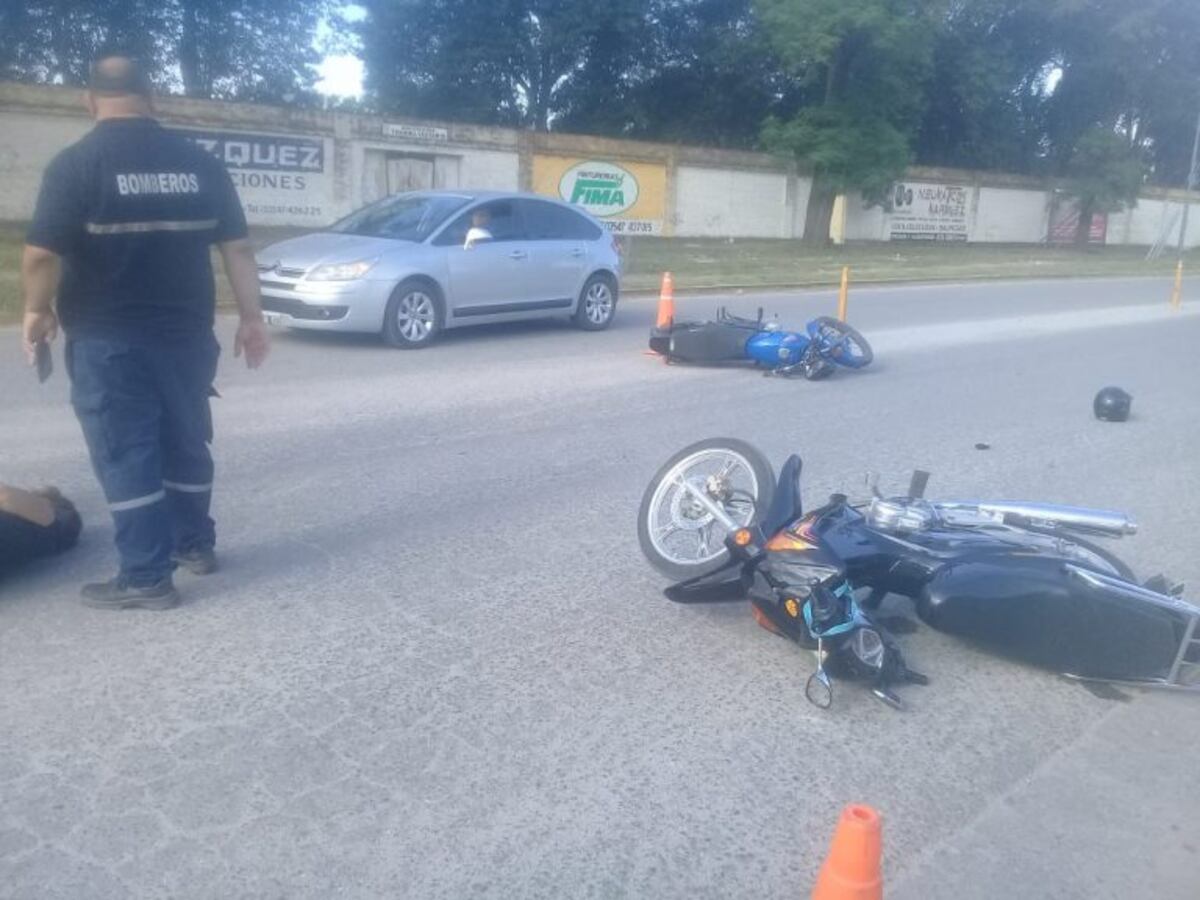 Accidente en Alta Gracia de dos motocicletas