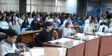 La primera sesión del Concejo Joven se realizó hace un año (Prensa Concejo Municipal de Rafaela)