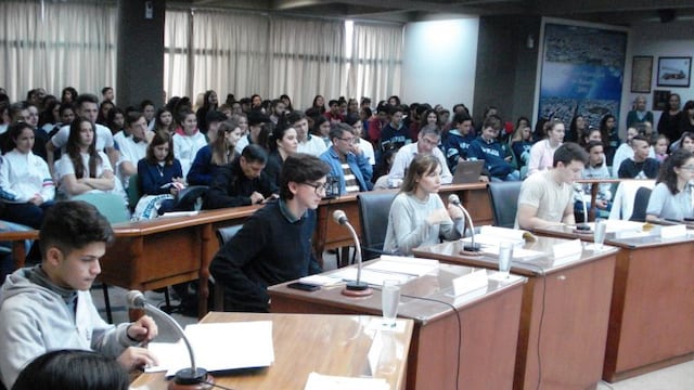 La primera sesión del Concejo Joven se realizó hace un año (Prensa Concejo Municipal de Rafaela)