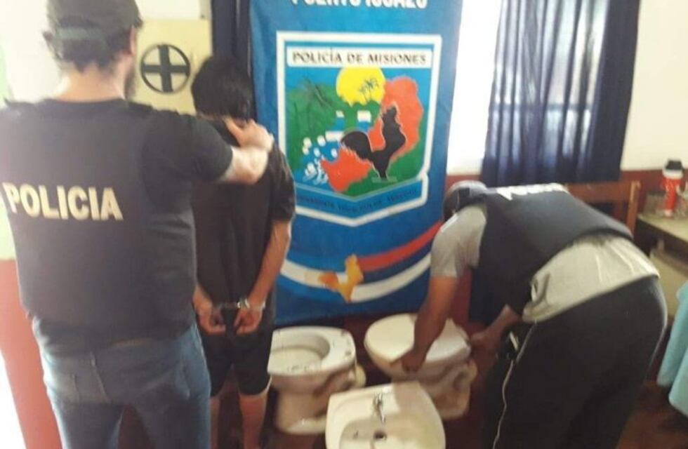 Detuvieron a un ladrón y recuperaron sanitarios que robó de una escuela