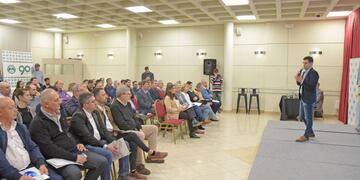 Leonardo Viotti en la celebración de la Cámara de Metalúrgicos de Rafaela