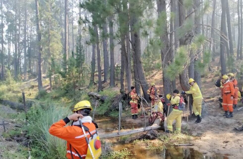 Sigue el fuego en Río de los Sauces: 53 bomberos y 15 unidades trabajan en el lugar