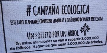 Folletos plantables, campaña ecológico\u002E