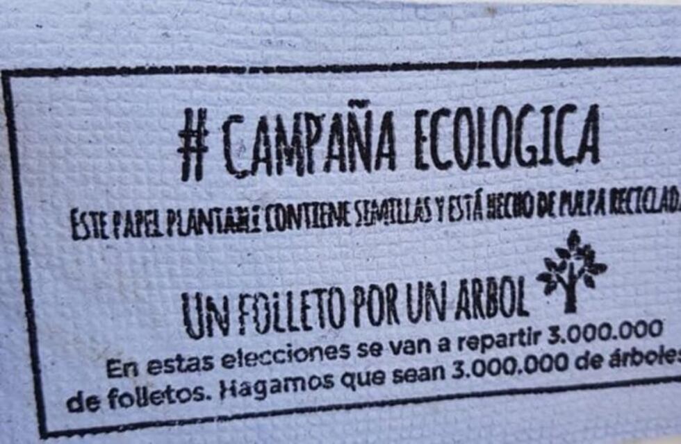 Diseñan un volante de campaña con semillas "para que sea una futura planta"
