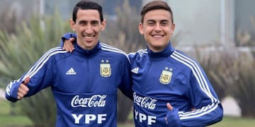 El cordobés Paulo Dybala entrena con la selección en Ezeiza\u002E